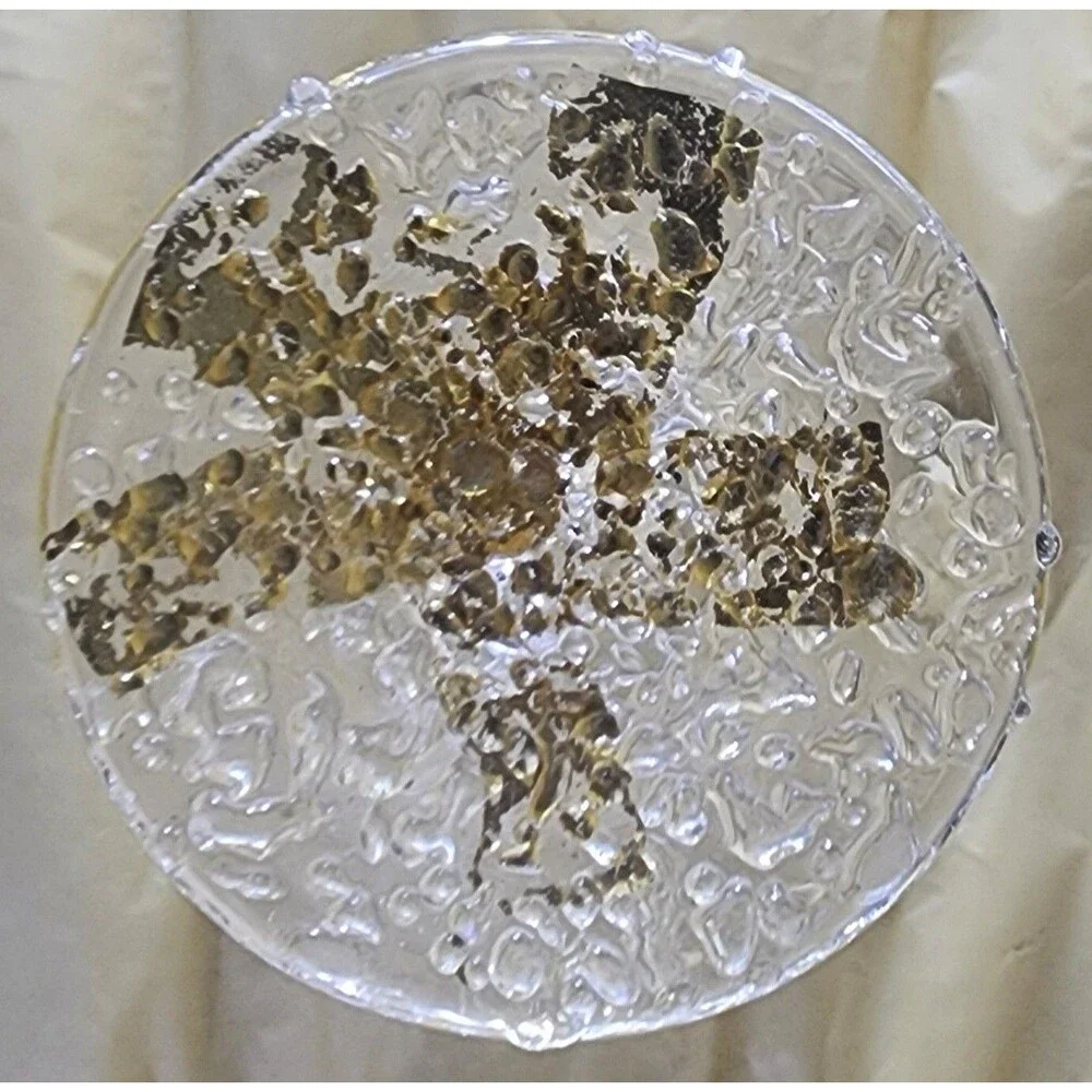 TOM STOENNER Drinkware - Gold & Swirl ~ Hand Blown Glass